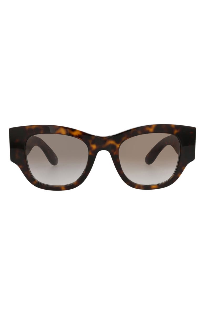 McQueen 50mm Gradient Square Sunglasses, Main, color, Havana Havana Brown