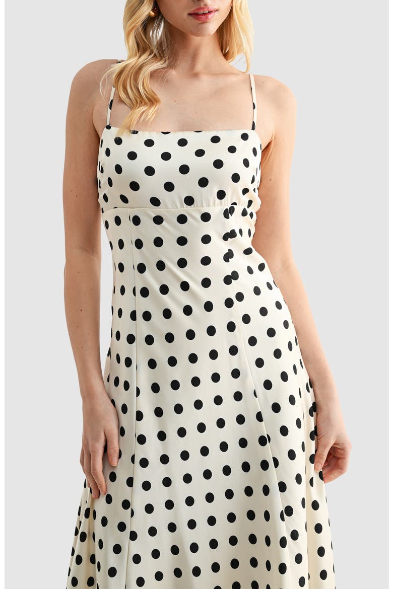Polka Dot Maxi Dress, Alternate, color, CREAM BLACK DOT