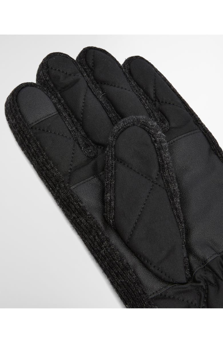 Barbour Westerndale Quilted Touchscreen Gloves, Alternate, color, Black