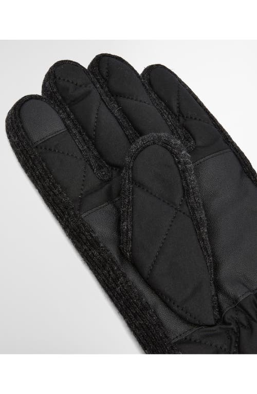 Barbour Westerndale Quilted Touchscreen Gloves In Black