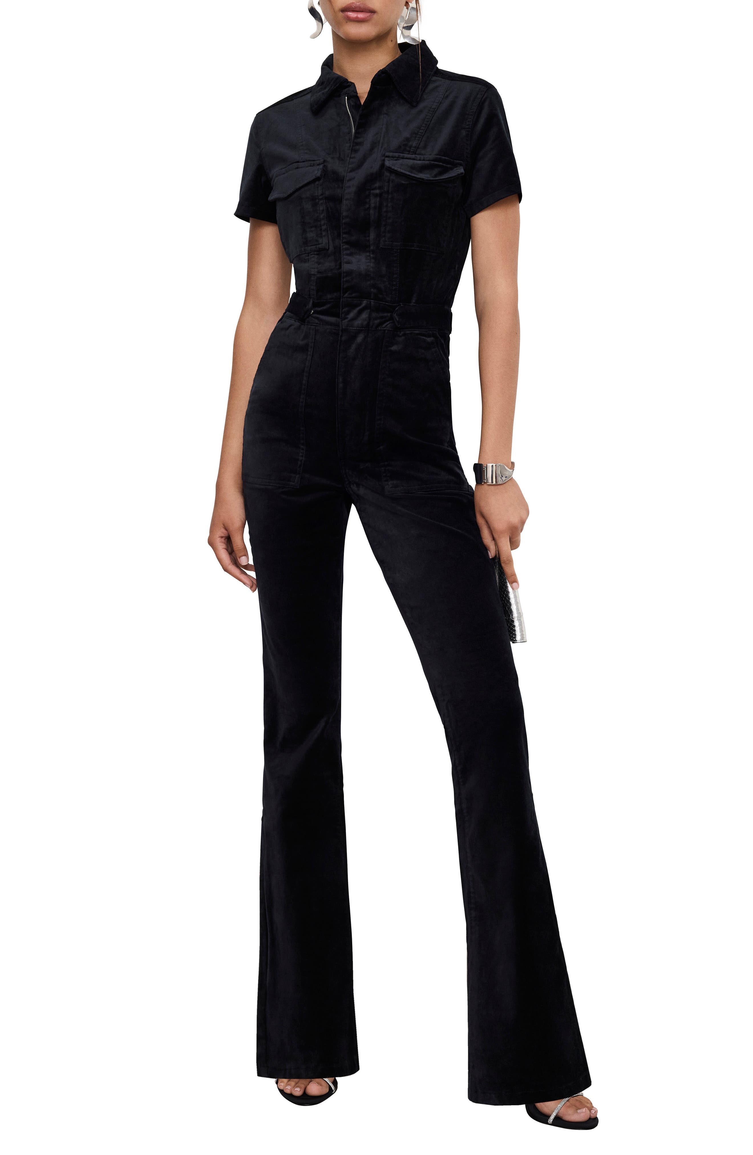 Bootcut Velvet Raspberry Fit for Success Bootcut Velvet Jumpsuit (Women) | Nordstrom