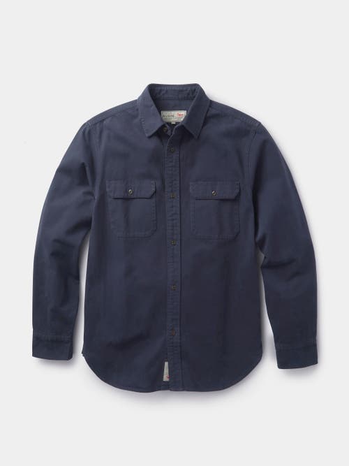 Aubin Normanby Button Up Shirt In Blue