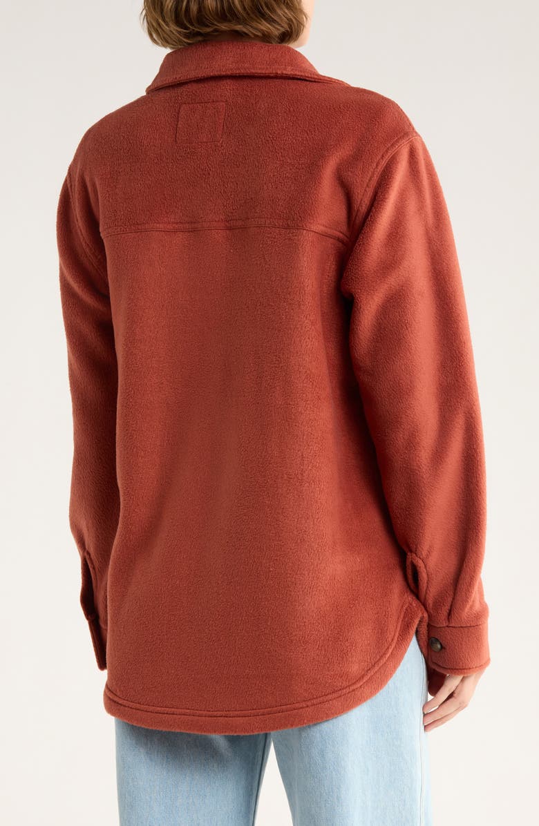 Thread & Supply Polar Fleece Shacket, Alternate, color, Roasted Russet