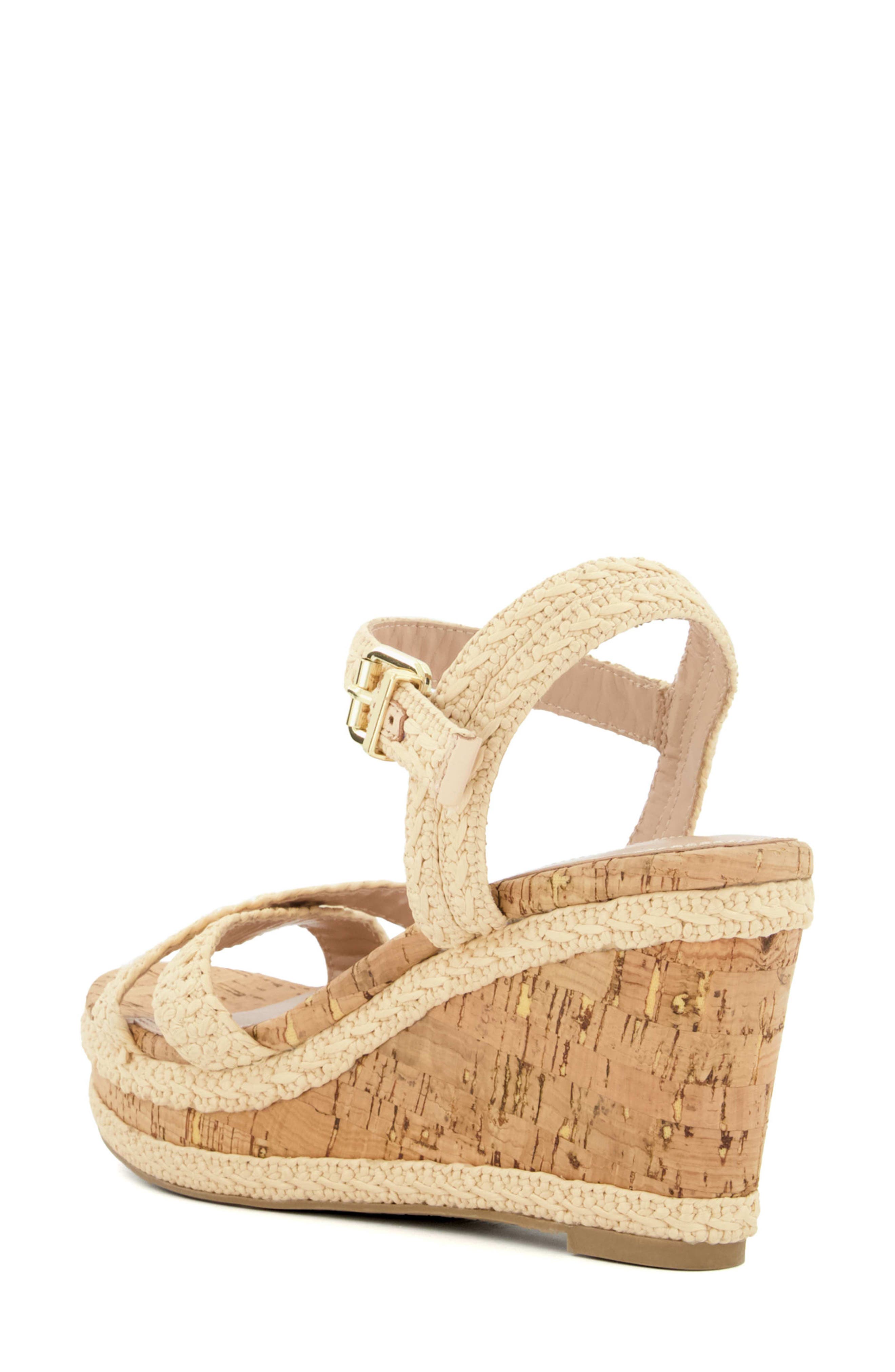 Dune London Kelisa Woven Wedge Sandal, Alternate, color, Natural