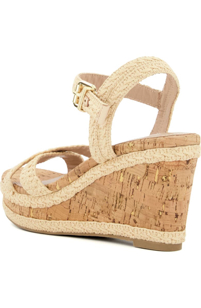 Dune London Kelisa Woven Wedge Sandal, Alternate, color, Natural