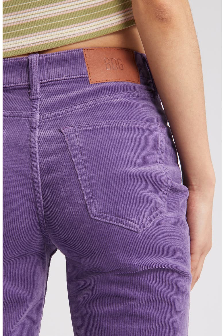 Mid Rise Corduroy Flare Pants, Alternate, color, DARK PURPLE