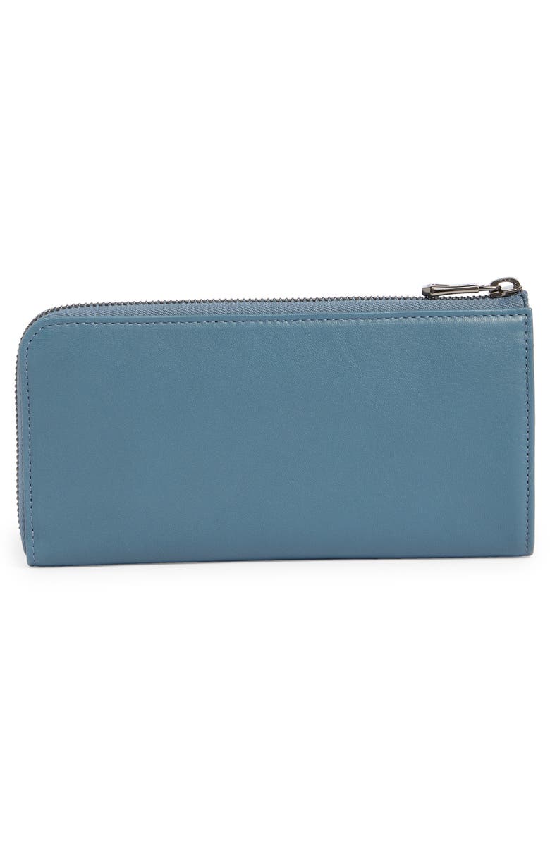 Longchamp Leather Zip Wallet, Alternate, color, Nordic