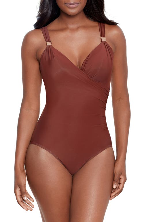 Miraclesuit Razzle Dazzle Siren One-piece Swimsuit In Brown
