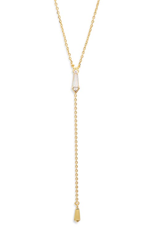 Nordstrom Cubic Zirconia Y-necklace In Gold