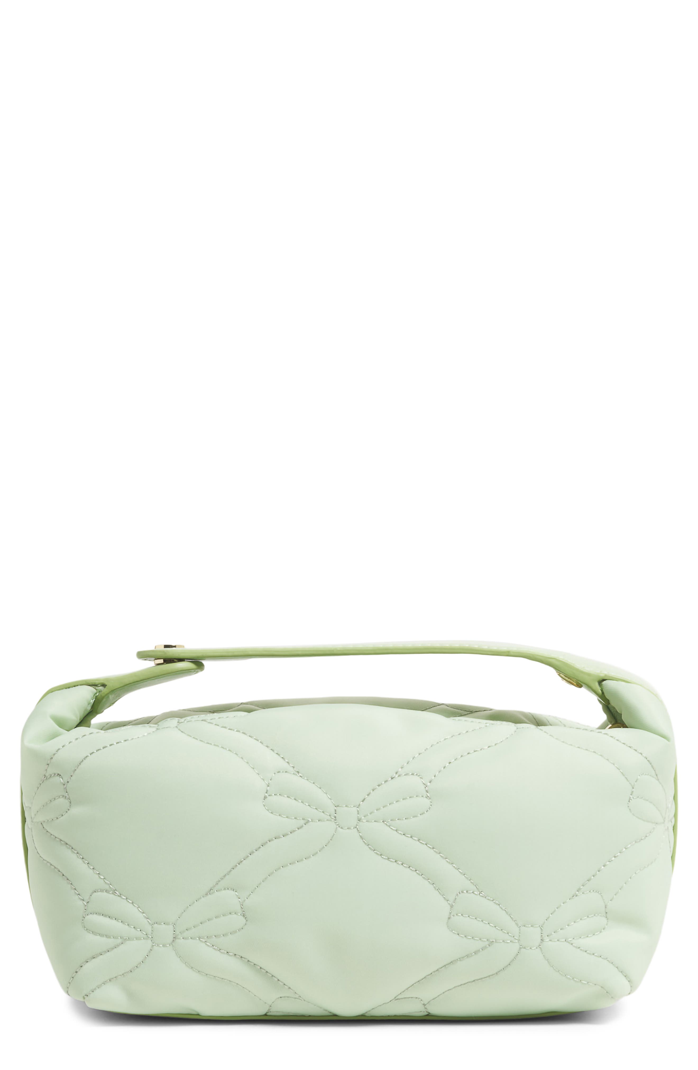 Stoney Clover Lane Top Handle Nylon Toiletry Bag, Main, color, Pistachio