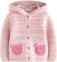 NEXT Kids' Bear Crochet Hooded Cardigan