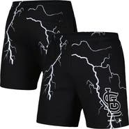 PLEASURES Men's PLEASURES  Black St. Louis Cardinals Lightning Shorts