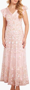 Needle & Thread Ethereal Blooms Short Sleeve Ankle Gown