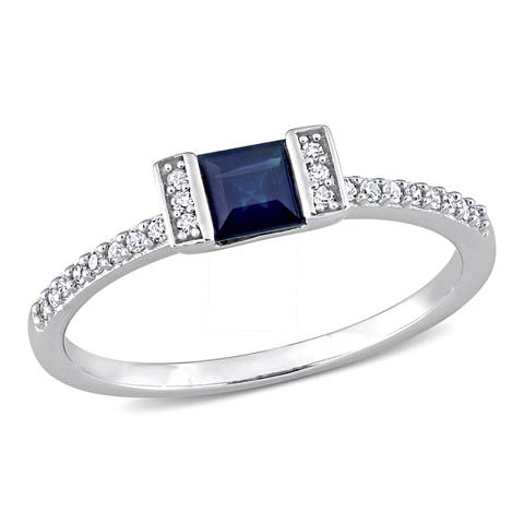 Sapphire & Diamond Ring 14k