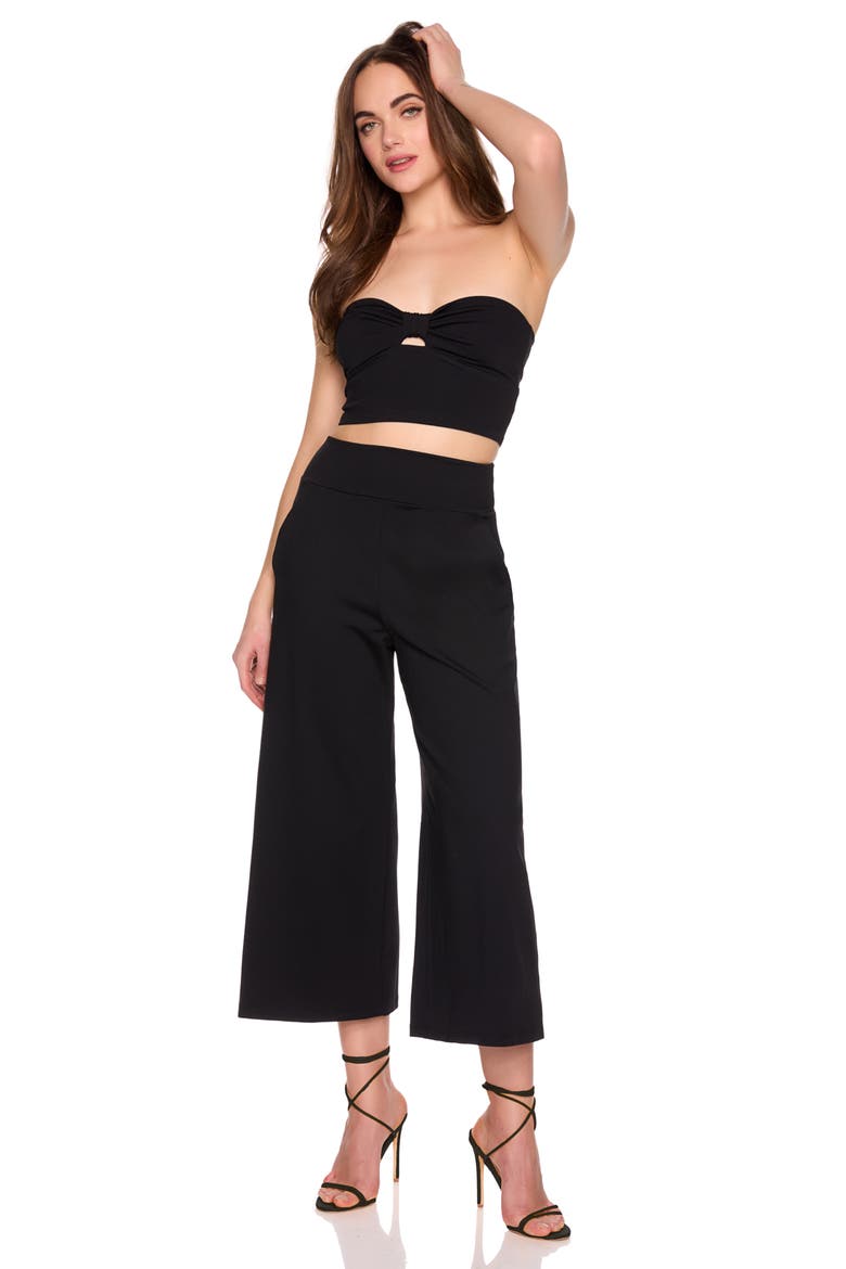 Crop Wide Leg Pants, Alternate, color, BLACK