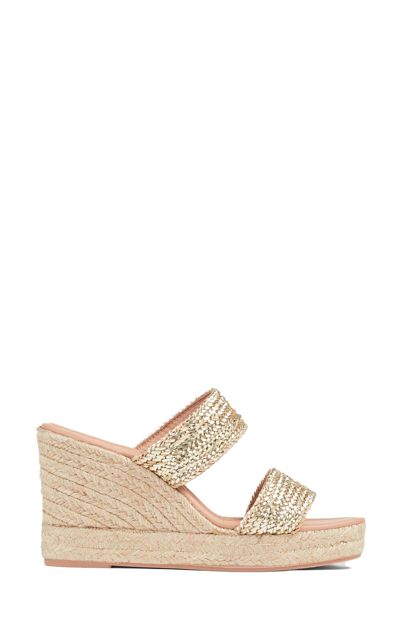 LK Bennett Renlee Platform Wedge Espadrille Sandal, Alternate, color, Gold