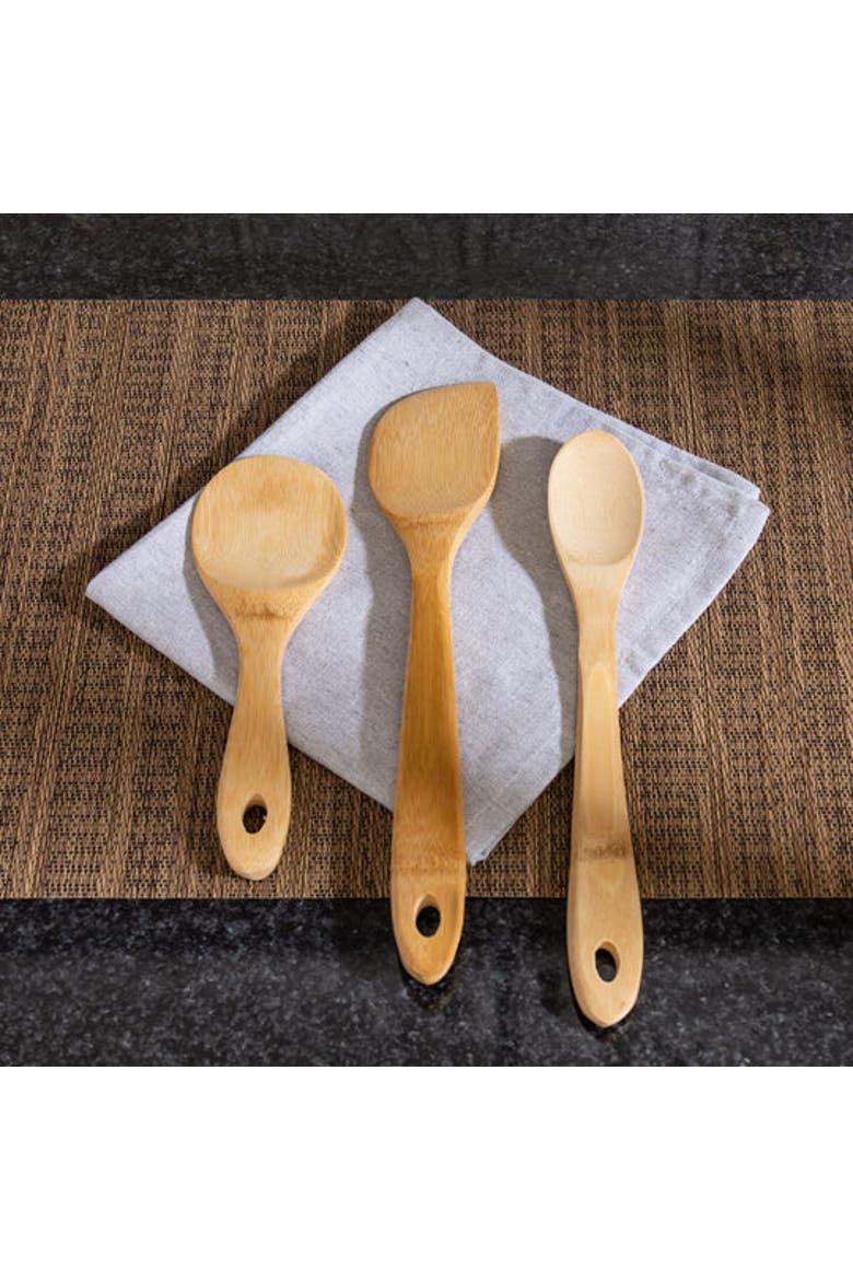 Professional Series Nonstick 14" Wok Bundle, 5 piece, Alternate, color, Bamboo/Carbon Steel