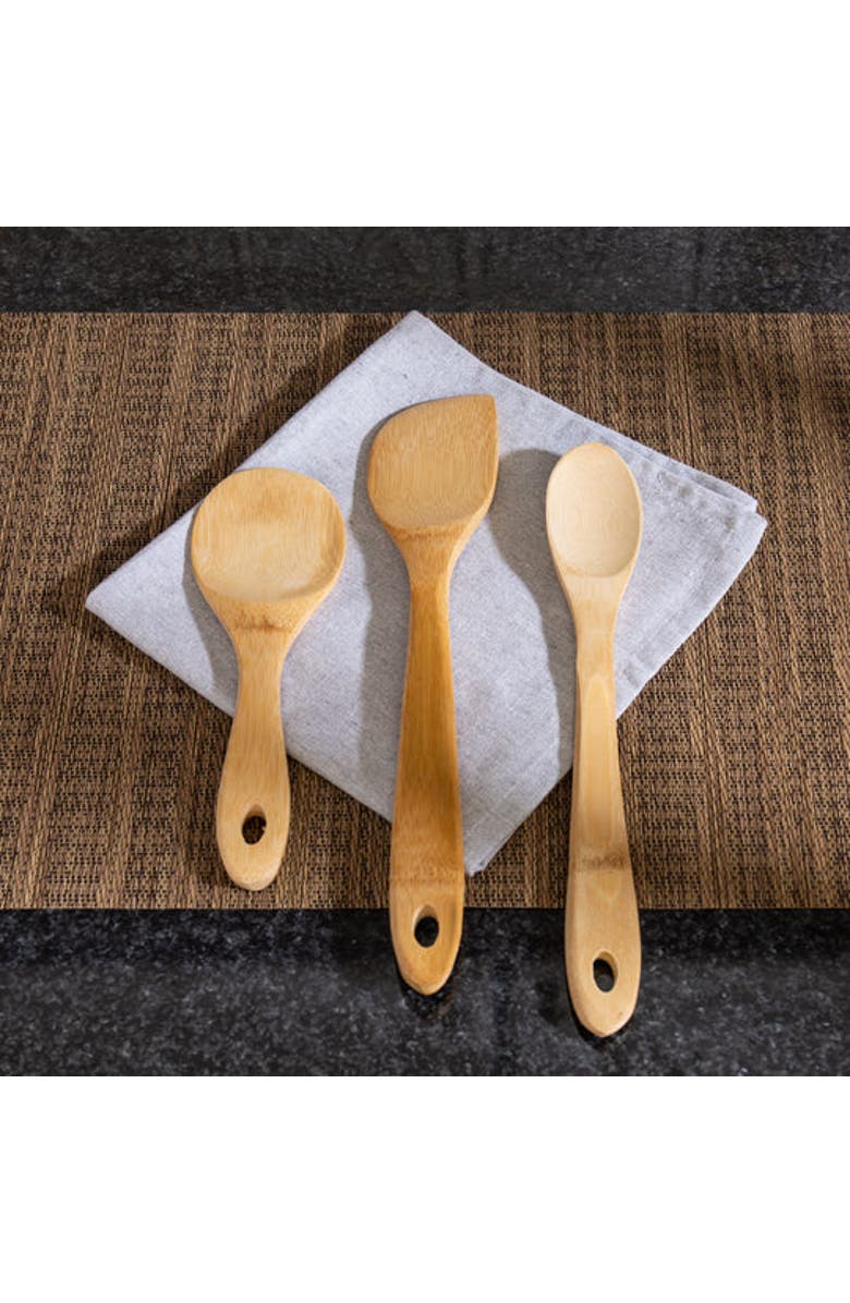 JOYCE CHEN Professional Series Nonstick 14" Wok Bundle, 5 piece, Alternate, color, Bamboo/Carbon Steel