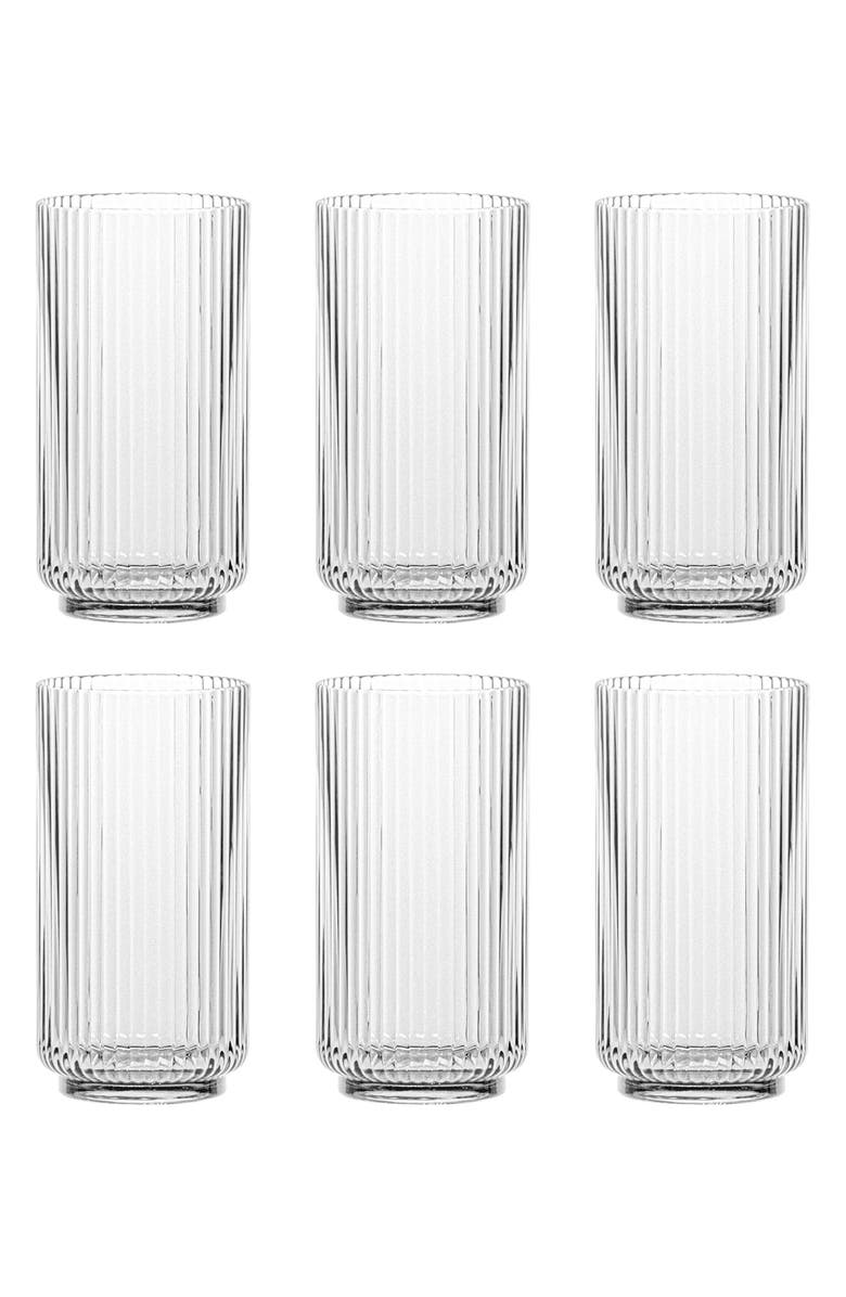 TarHong Set of 6 Shatterproof Mesa Jumbo Drinking Glasses, Main, color,