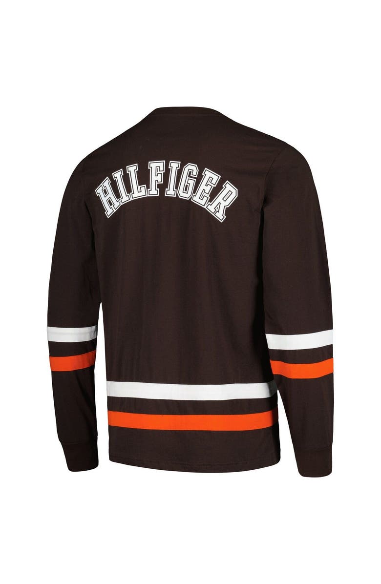 Tommy Hilfiger Men's Tommy Hilfiger Brown/Orange Cleveland Browns Nolan Long Sleeve T-Shirt, Alternate, color, Brown