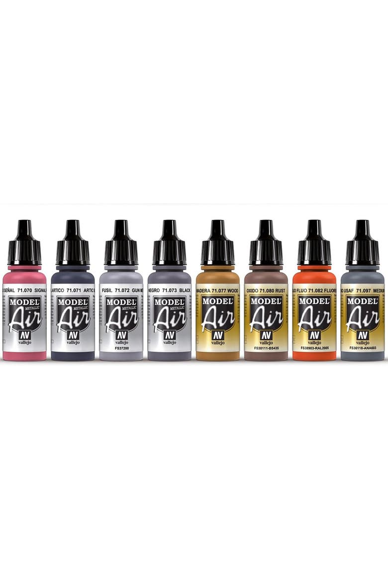 Model Air Metallic Set 16 Colors, 18Ml Bottles, Alternate, color, Multicolored