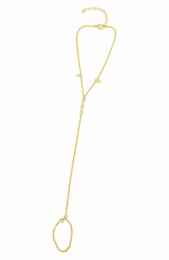 Adornia Crystal Station Hand Chain