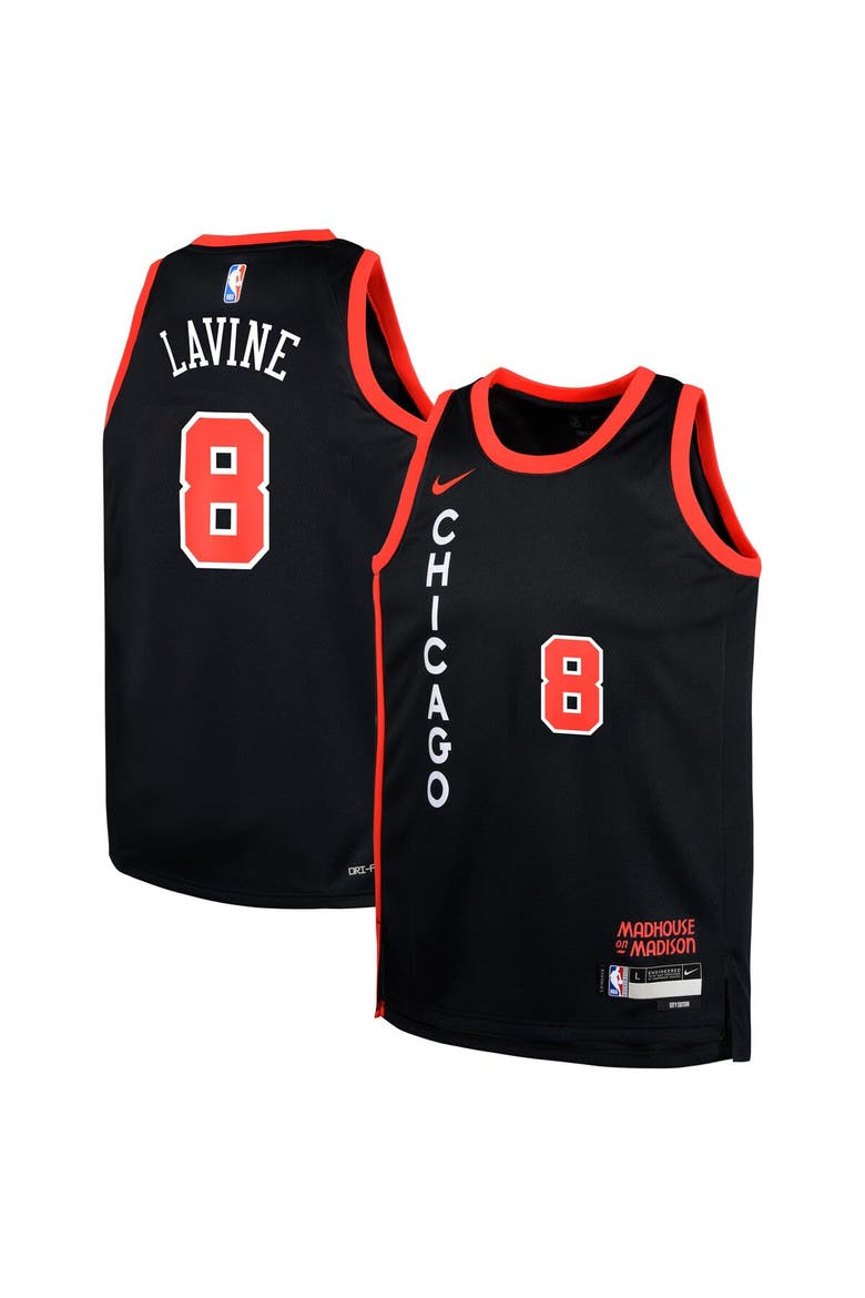 Youth Nike Zach LaVine Black Chicago Bulls  Swingman Replica Jersey - City Edition, Main, color, Black