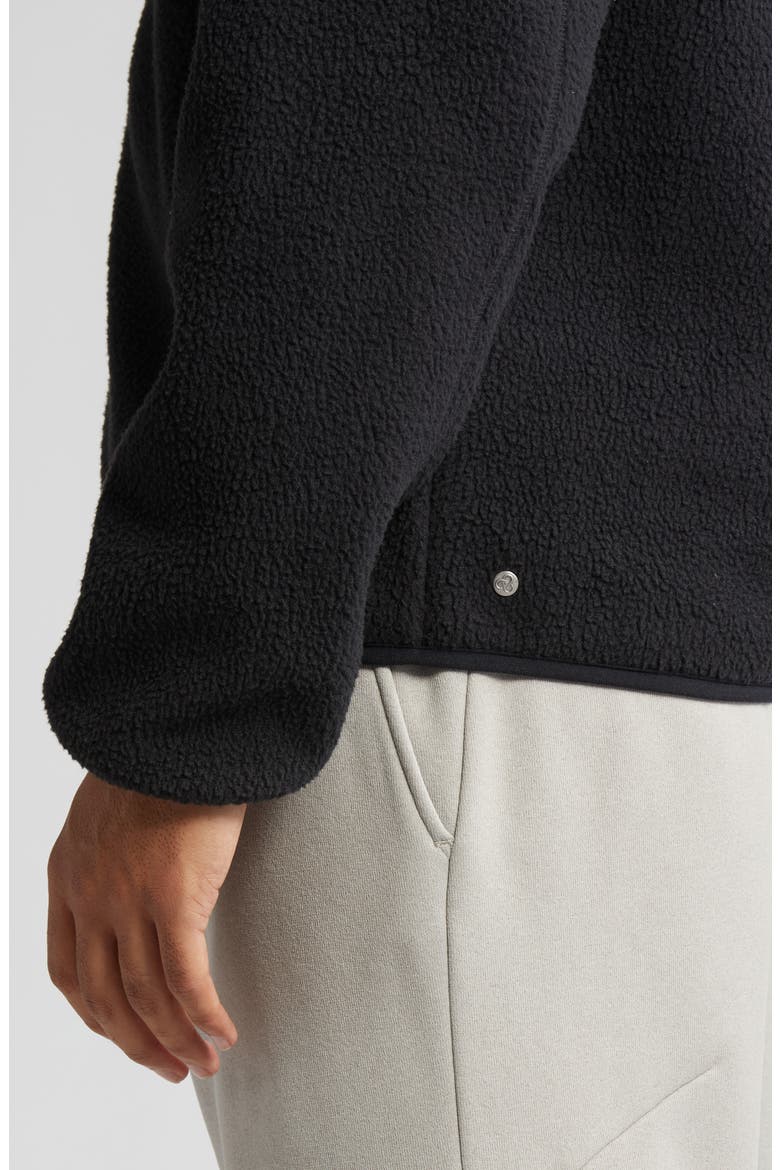High Pile Fleece Jacket, Alternate, color, BLACK