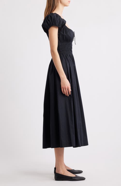 Doen Katherina Cotton Dress In Black
