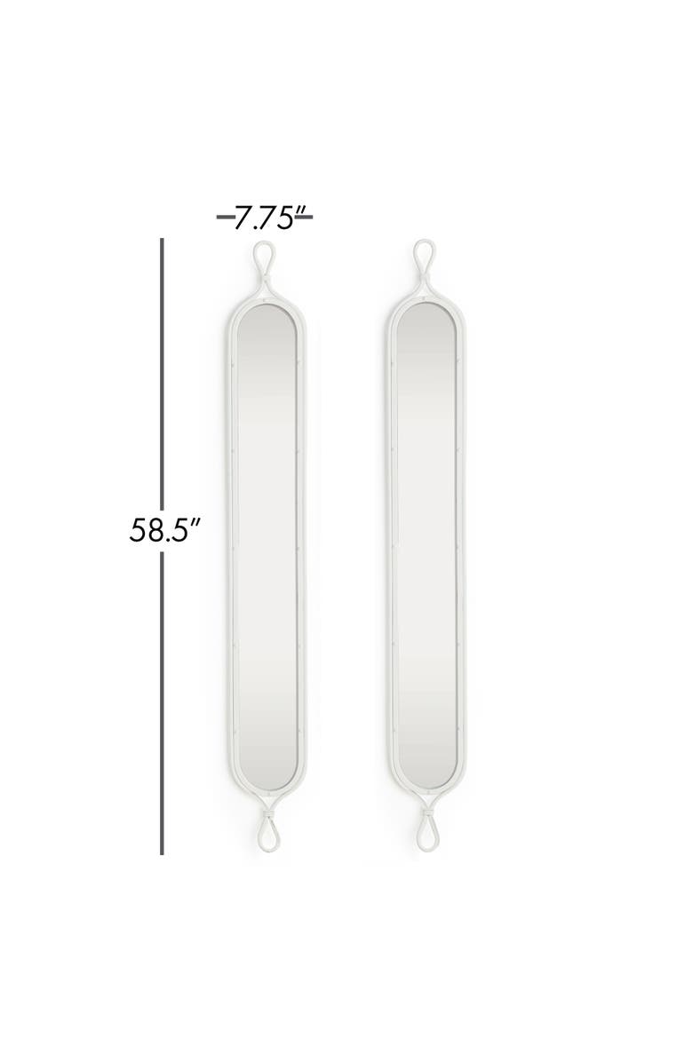 Napa Home & Garden 58.5"H x 0.75"D x 7.75"W Silver Framed Tall Narrow Full Length Wall Mirrors Set of 2, Alternate, color, Silver