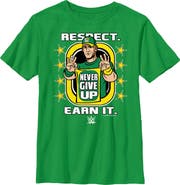 WWE Boy's WWE John Cena Respect Earn It  Graphic T-Shirt