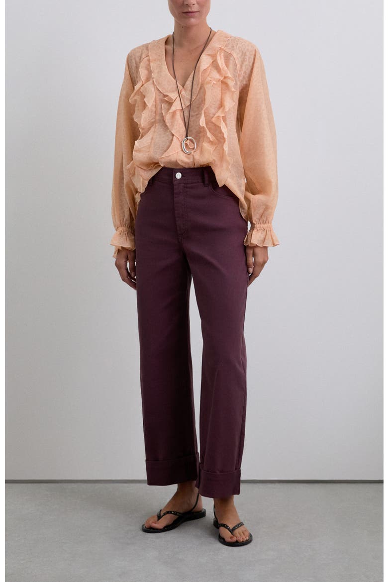 Leopardfrills Shirt, Alternate, color, Blush