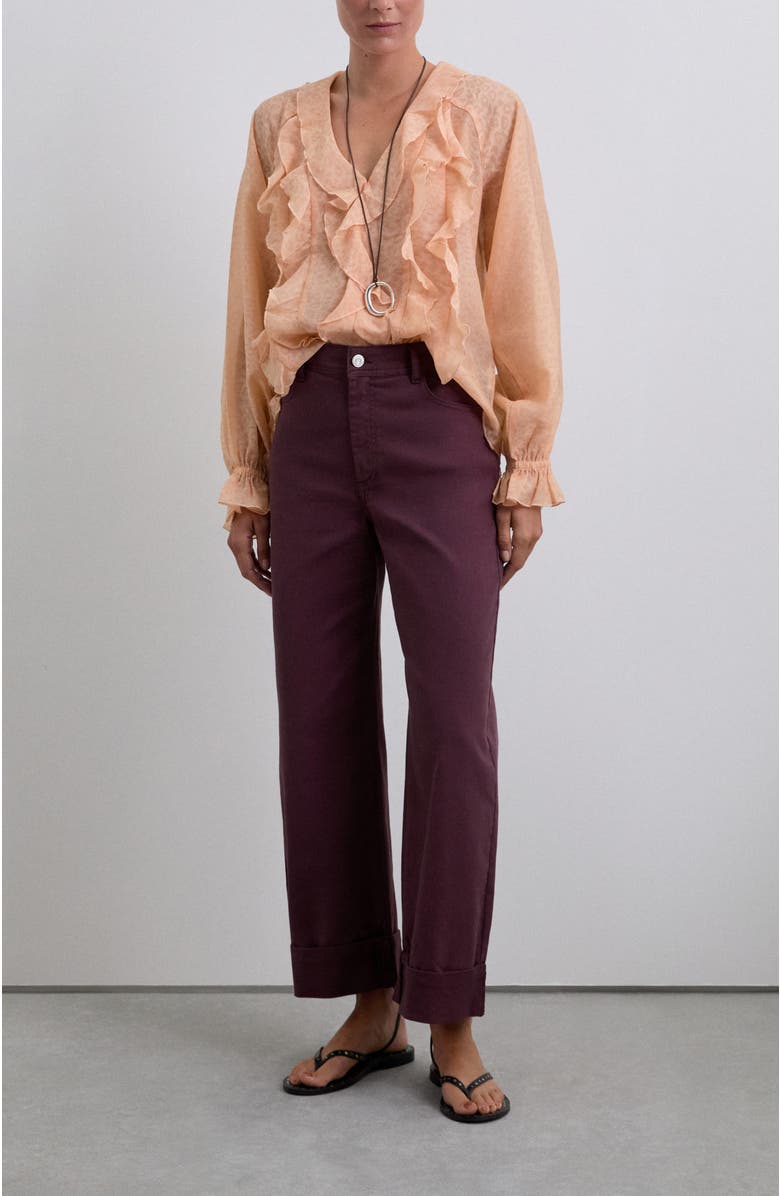 Scalpers Leopardfrills Shirt, Alternate, color, Blush