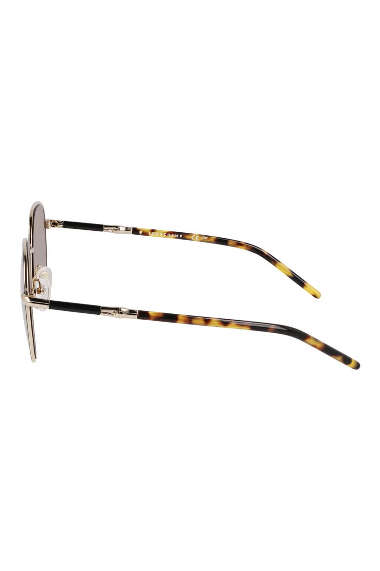 53mm Gradient Round Sunglasses, Alternate, color, GOLD/ BLACK