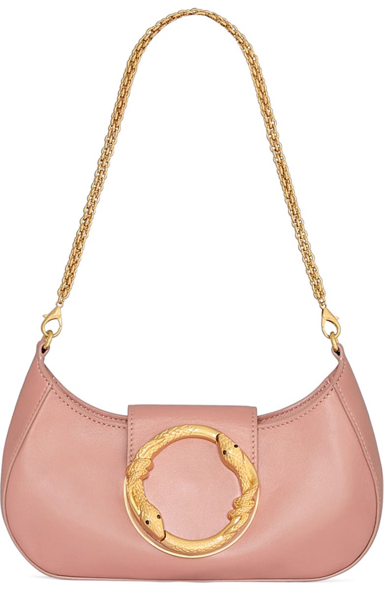 Rebecca Minkoff Snake Hardware Shoulder Bag, Main, color, Romance