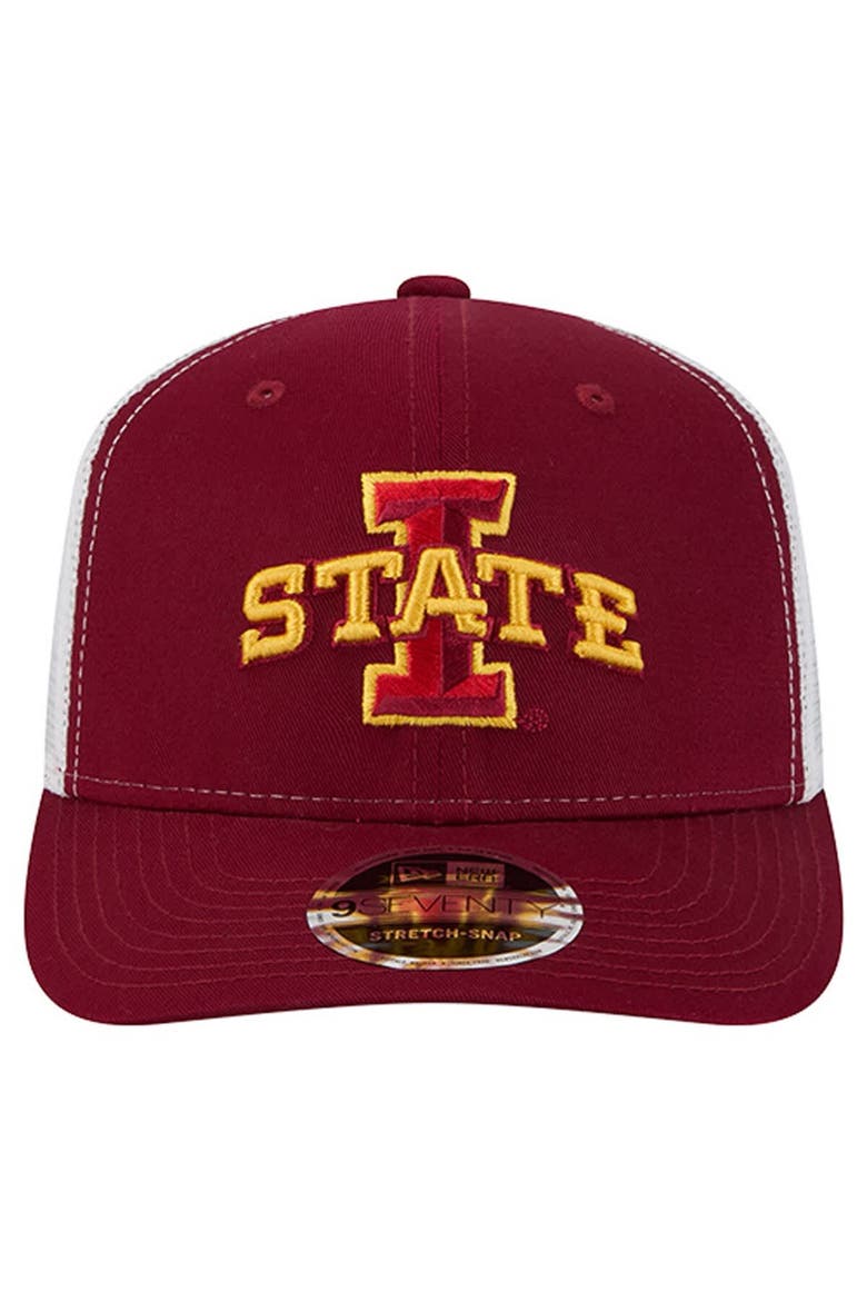 Men's New Era  Cardinal Iowa State Cyclones Team 9SEVENTY COOLERA Trucker Adjustable Hat, Alternate, color, Cardinal