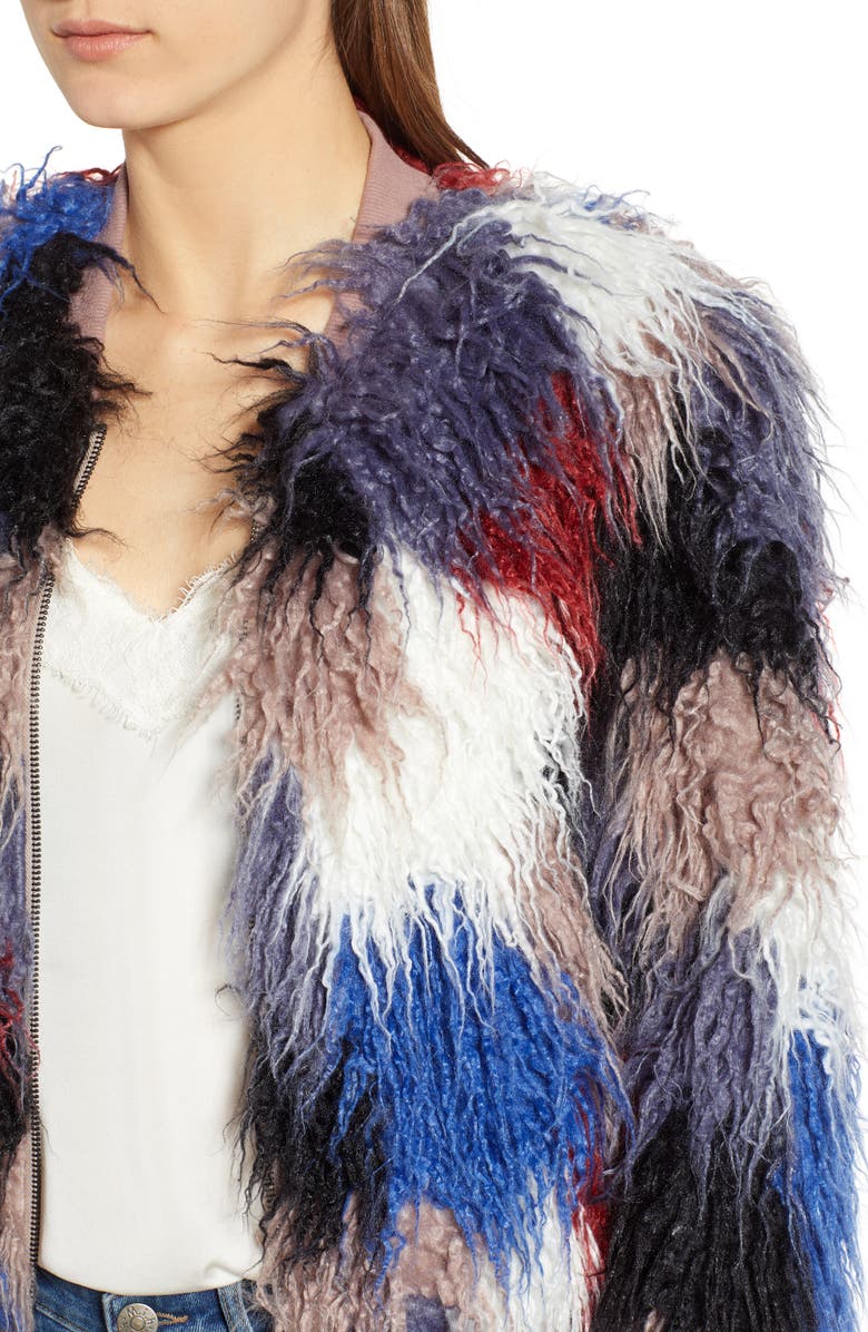 ASTR the Label Shaggy Faux Fur Jacket, Alternate, color, 