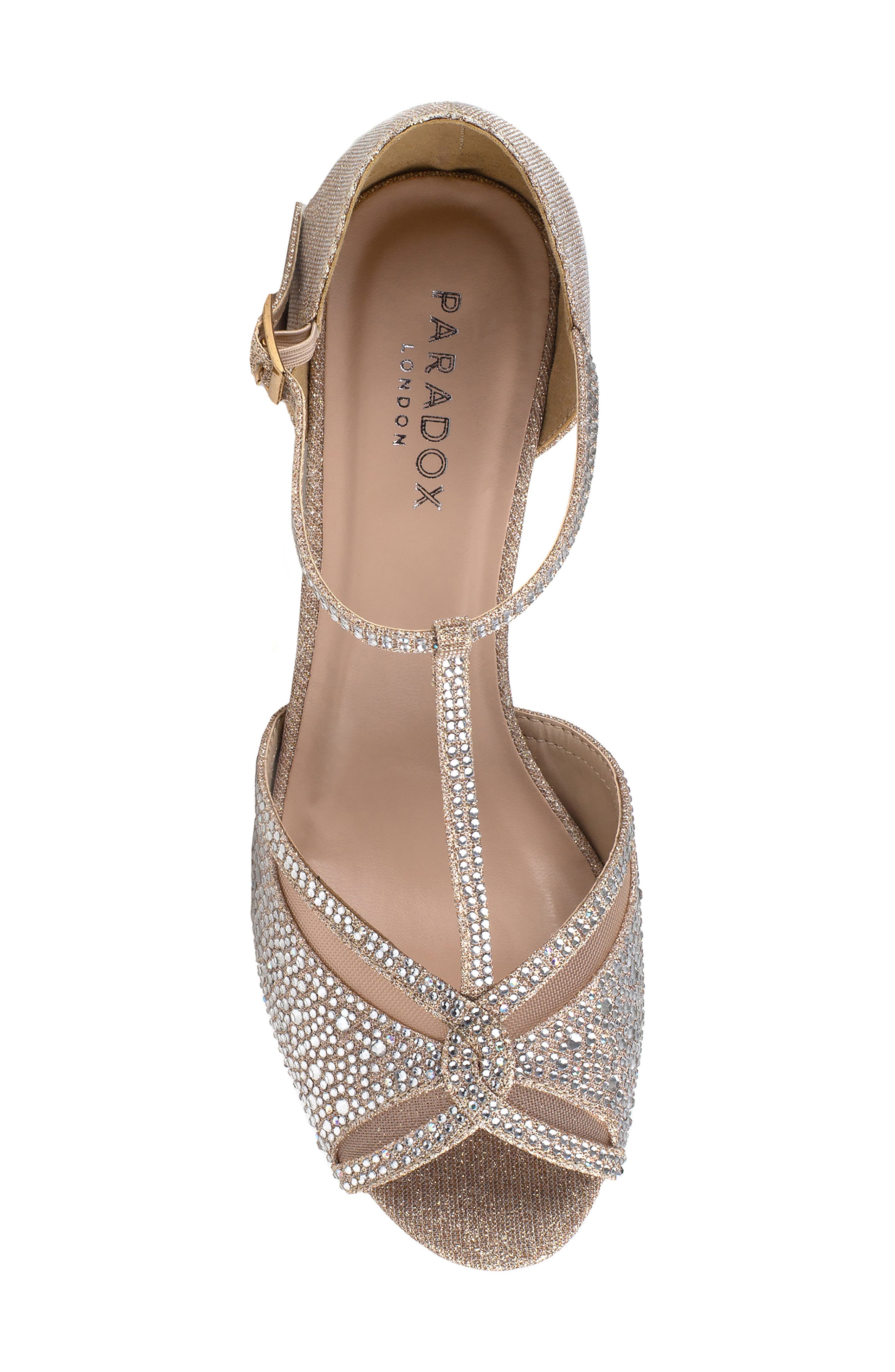 Nora T-Strap Platform Sandal, Alternate, color, CHAMPAGNE