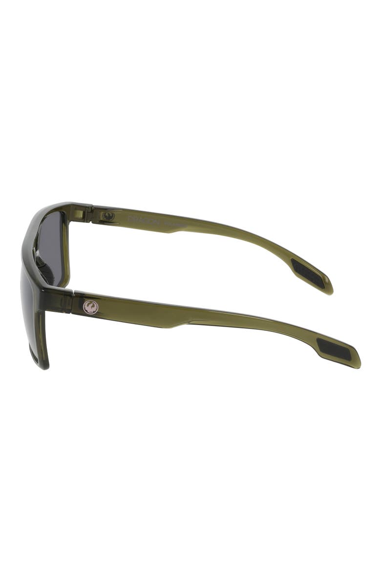 57mm Navigator Sunglasses, Alternate, color, OLIVE GREEN/ SILVER FLASH