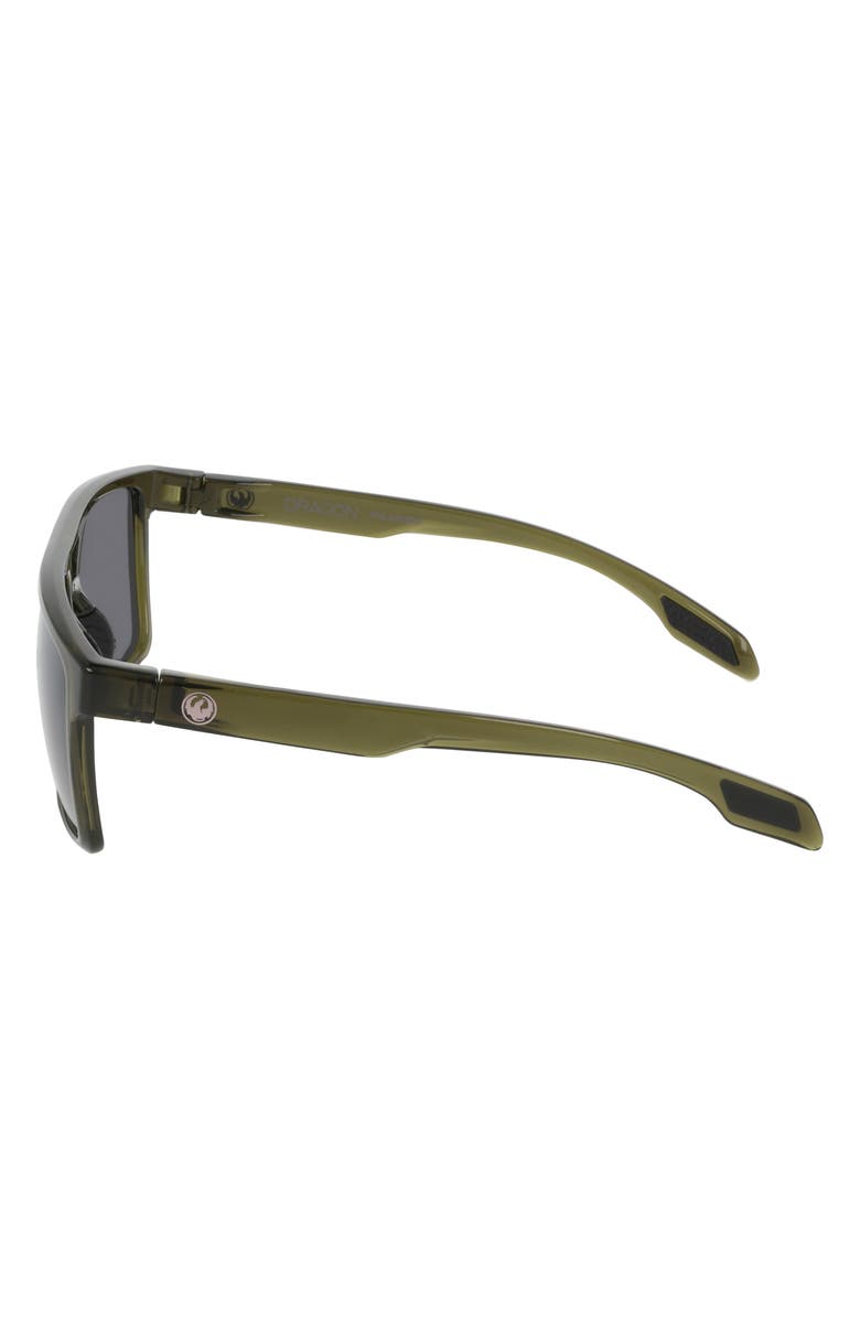 DRAGON 57mm Navigator Sunglasses, Alternate, color, Olive Green/ Silver Flash