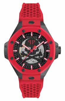 PHILIPP PLEIN $keleton Royal Silicone Strap Watch, 46mm