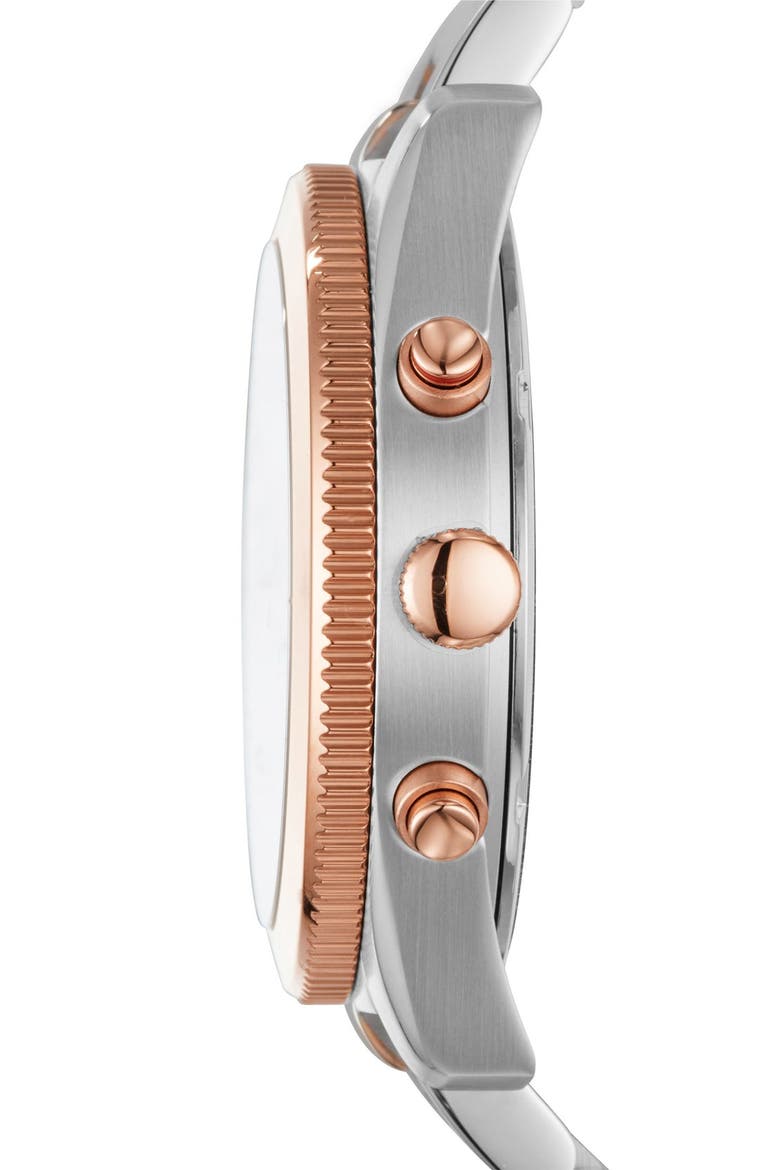'Perfect Boyfriend' Multifunction Bracelet Watch, 39mm, Alternate, color, SILVER/ ROSE GOLD