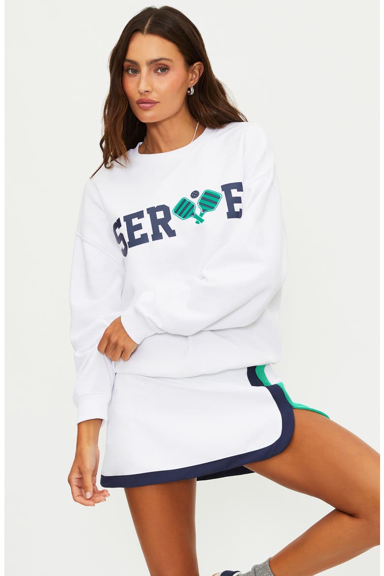 Devyn Oversize Cotton Sweatshirt, Alternate, color, WHITE