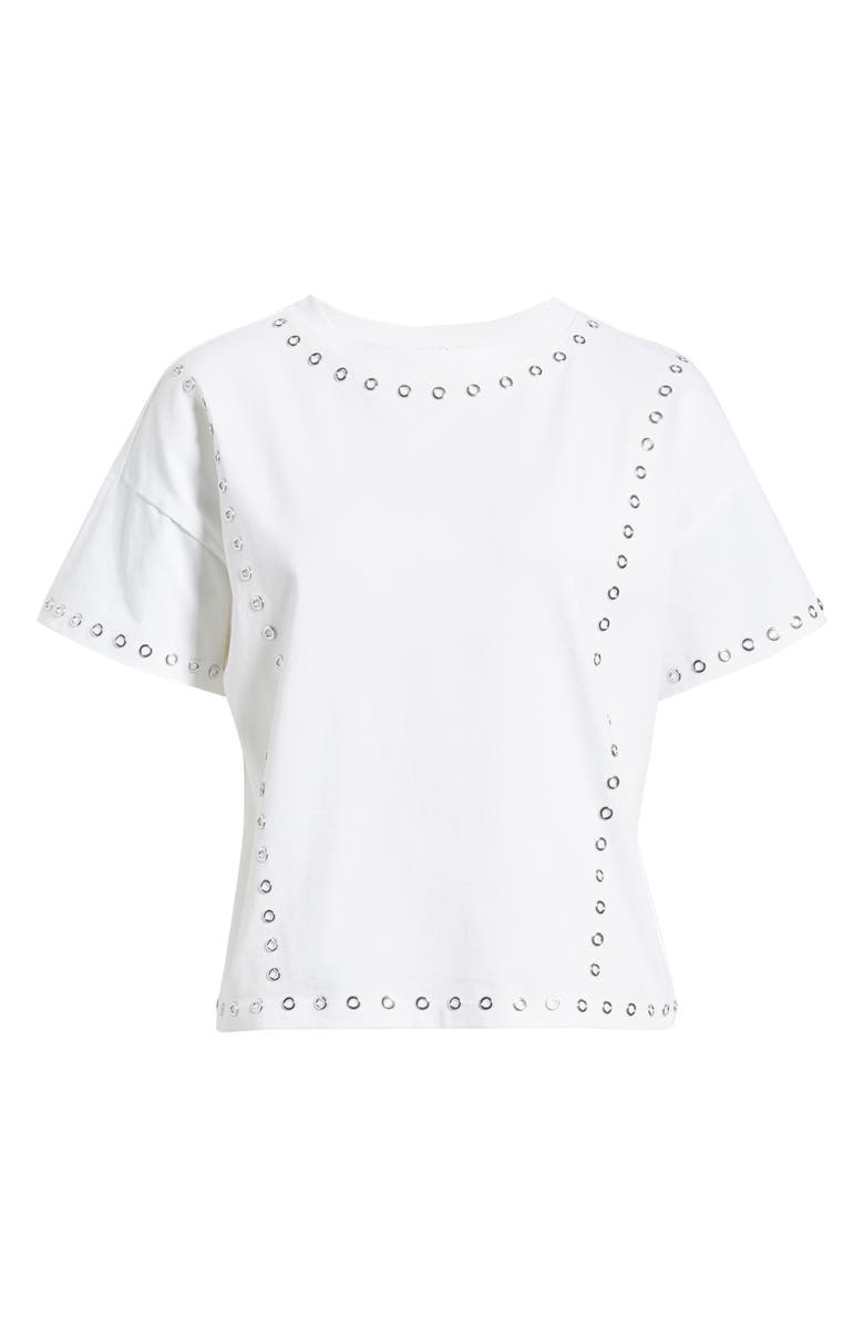 rag & bone/JEAN Kelly Grommet Boxy T-Shirt, Alternate, color, White