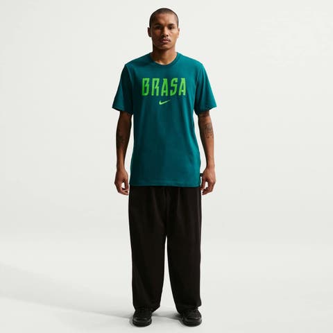 Men's Nike Green Brazil National Team Wordmark T-Shirt