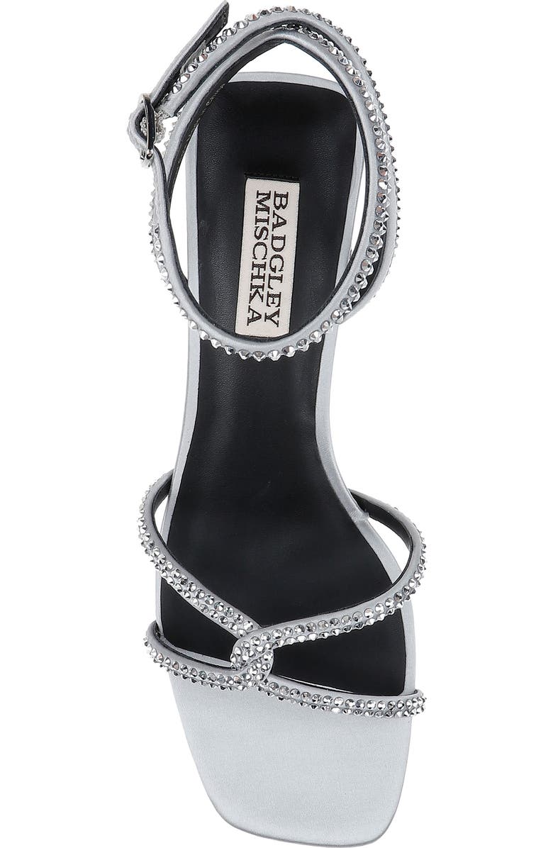 Badgley Mischka Collection Brisa Ankle Strap Sandal, Alternate, color, Silver Sat