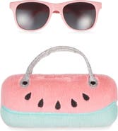 Capelli New York Kids' Round Sunglasses & Watermelon Case Set