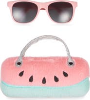 Capelli New York Kids' Round Sunglasses & Watermelon Case Set