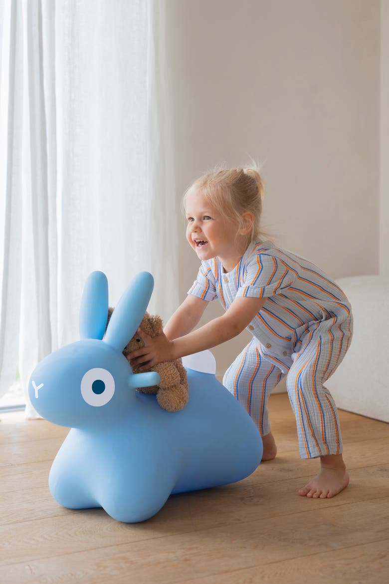 Hoppi Bunny Inflatable Toy for Kids, Alternate, color, Blue
