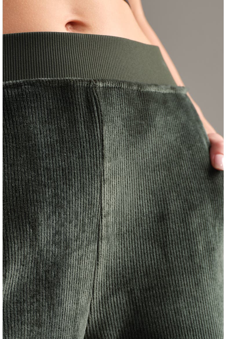 Corduroy Wide Leg Pants, Alternate, color, DARK MOSS